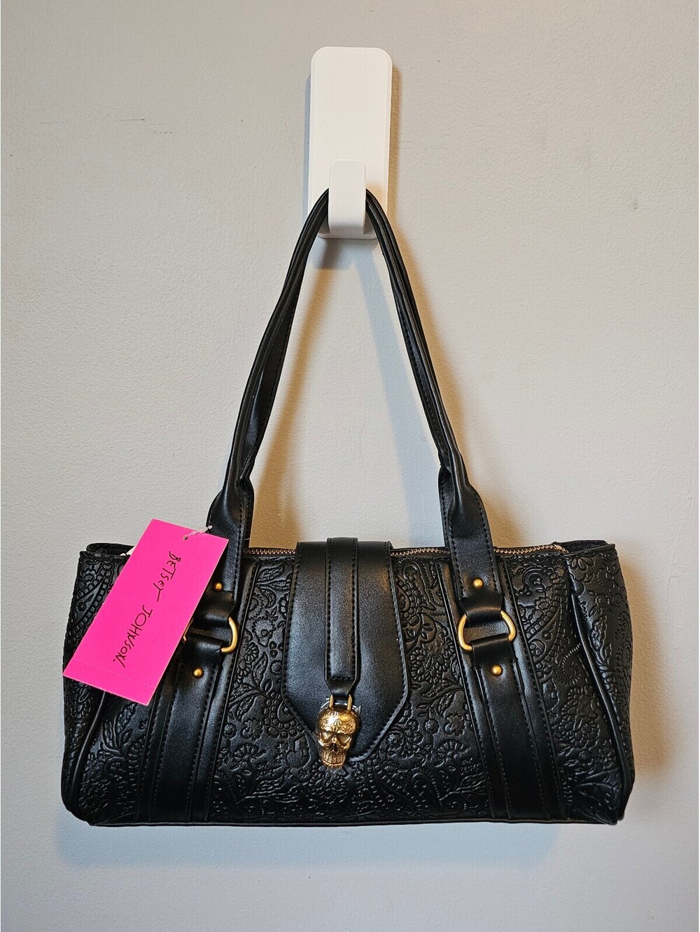 Betsy Johnson - XOCARMY Embossed Skull Satchel - NWT